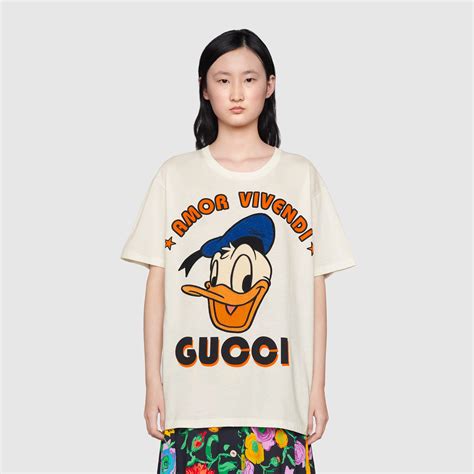 gucci donald duck shirt black|daffy duck gucci shoes.